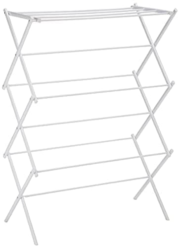 Amazon Basics Foldable Portable Clothes Drying Rack, 41.8 in Tall