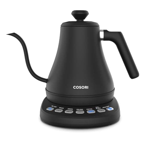 Cosori Electric Gooseneck Kettle, 5 Temperature Presets, 100% Stainless Inner Lid, 1200W, 0.8L