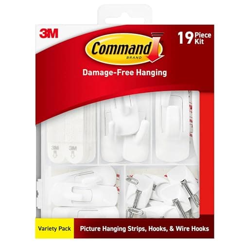 Command Variety Pack (10 Pairs Picture Hanging Strips, 6 Wire Hooks, 8 Utility Hooks) — Must Buy per expert consensus