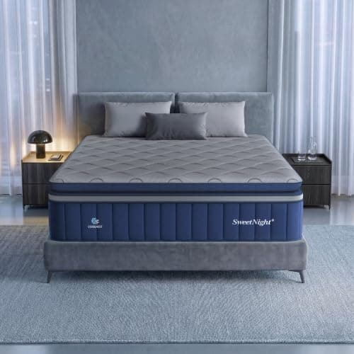 Sweetnight CoolNest Hybrid Queen Size Mattress 12 Inch, Cooling Pillow Top | Cool Night Sleep for Hot Sleeper, 7-Zone Ergo Support for Pressure Relief, 4 Stage Cool Enhanced Breathability, Medium Firm