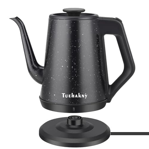 Gooseneck Electric Kettle, 1L Pour-Over Coffee Kettle, 1000W Stainless Steel, Auto Shut-Off