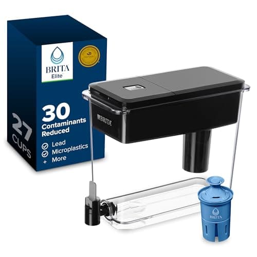 Brita 27 Cup Water Filter Dispenser with Elite Filter, NSF/ANSI Certified to Remove 99% of Lead