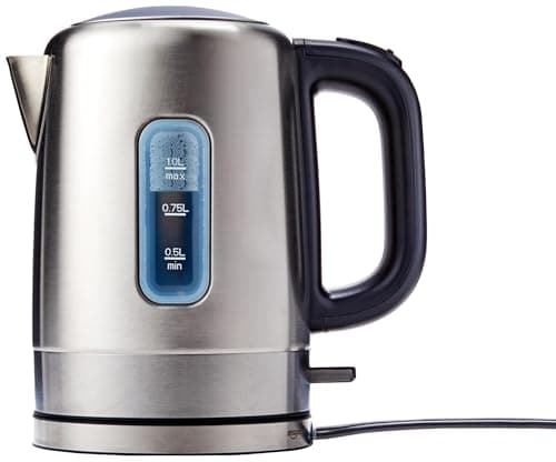 Amazon Basics Stainless Steel Electric Kettle, 1 Liter, 1500W, Auto Shut-Off — Must Buy per expert consensus