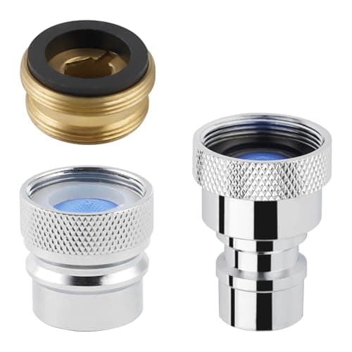 2PCS Portable Dishwasher Faucet Adapter, Metal Made, Chrome