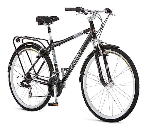 Schwinn Discover Adult Hybrid Bike, 700c Wheels, 21-Speed, 19-Inch Aluminum Step-Over Frame, Front and Rear Fenders, Rear Cargo Rack — Recommended per expert consensus