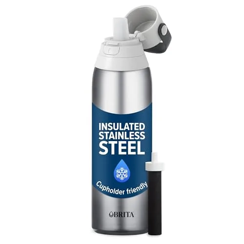 Brita Stainless Steel Premium Filtering Water Bottle, 20oz