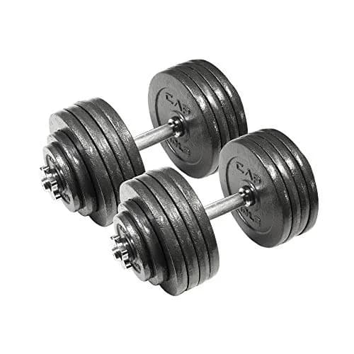 CAP Barbell 200-Pound Adjustable Dumbbell Weight Set