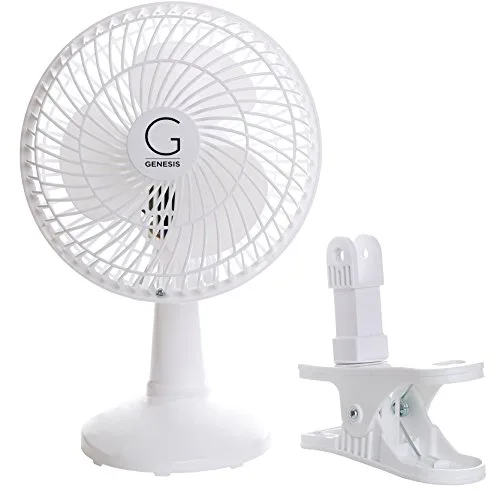 Genesis 6-Inch Clip Convertible Table-Top and Clip Fan