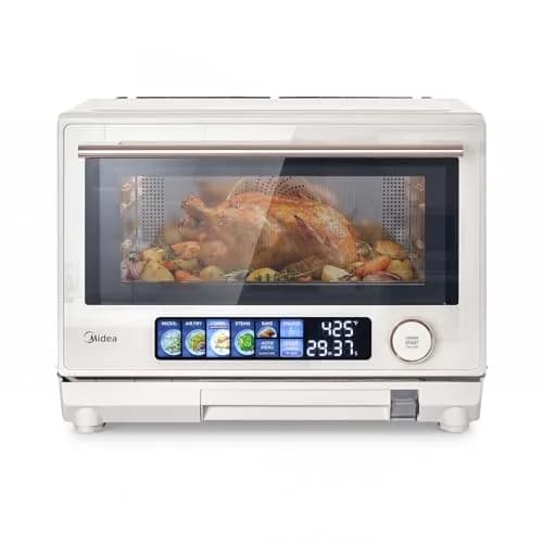 Midea 4-in-1 Inverter Microwave Oven, 0.9 Cu Ft Countertop Microwave with Air Fryer, Steamer & Convection Oven