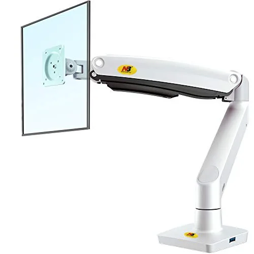 NB North Bayou Full-Motion Single Monitor Arm (G70-W, Gas Spring)