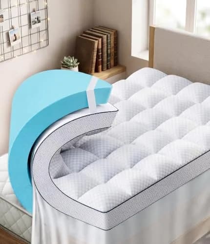 Panyu Dual Layer 4-Inch Memory Foam Mattress Topper Twin XL