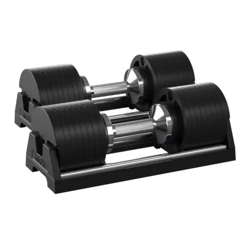 Snode AD80 Drop-Proof Cast Iron Adjustable Dumbbells (10-80 lb Pair)