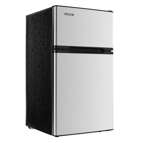 VEVOR Dual Zone Mini Fridge with Freezer, 3.2 Cu Ft, 3-Mode Adjustable