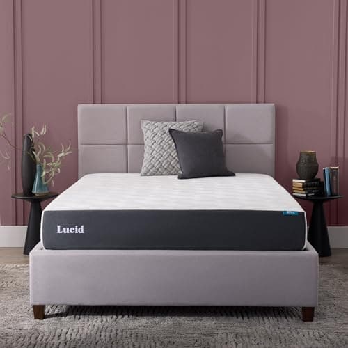 Lucid 10 Inch Medium Gel Memory Foam Mattress, Twin XL