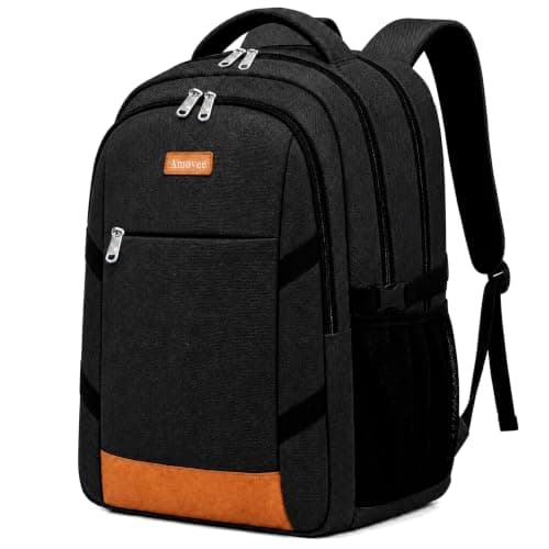 Amovee Business 17.3-inch Anti-Theft Laptop Backpack (Water-Resistant, Luggage Strap)