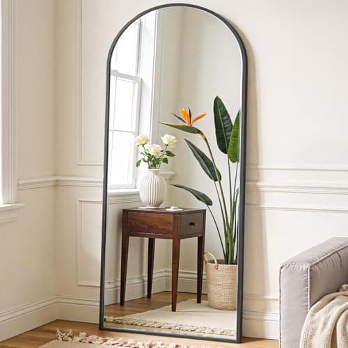 OLIXIS 64"x21.5" Arched Mirror Full Length, Full Body Mirror with Stand, Hanging or Leaning, Shatter-Proof Glass