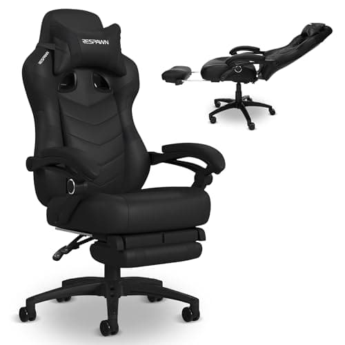 RESPAWN 110 Pro Ergonomic Gaming Chair with Footrest, Racing Style Reclining Chair with Lumbar Support and Headrest