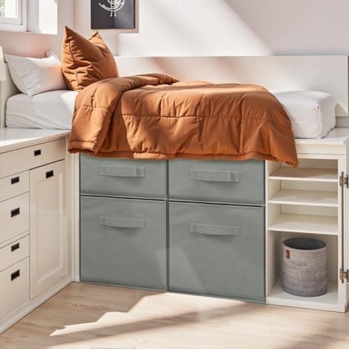 Weysat Stackable Under Bed Storage Container 18.5" x 23.6", Foldable Fabric Drawer Organizer
