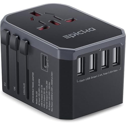 EPICKA Universal Travel Adapter (TA-105) — Recommended per expert consensus