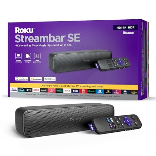Roku Streambar SE 2-in-1 Soundbar with Built-in 4K Streaming