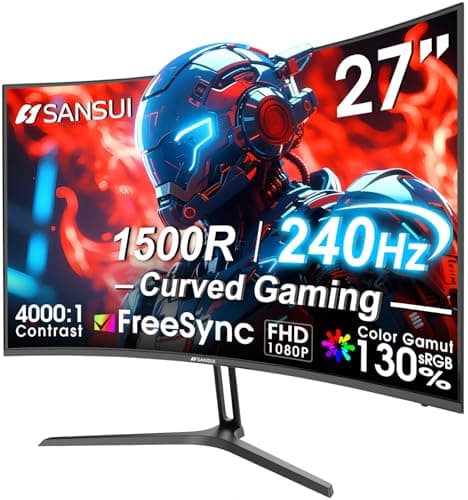 SANSUI 27" Curved 240Hz FHD Gaming Monitor