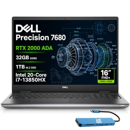 Dell Precision 7680 (i7-13850HX, RTX 2000 Ada, 32GB/1TB)